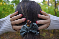 Scrunchie Navy green