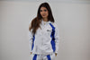 Windbreaker Jacke Weiß-Blau