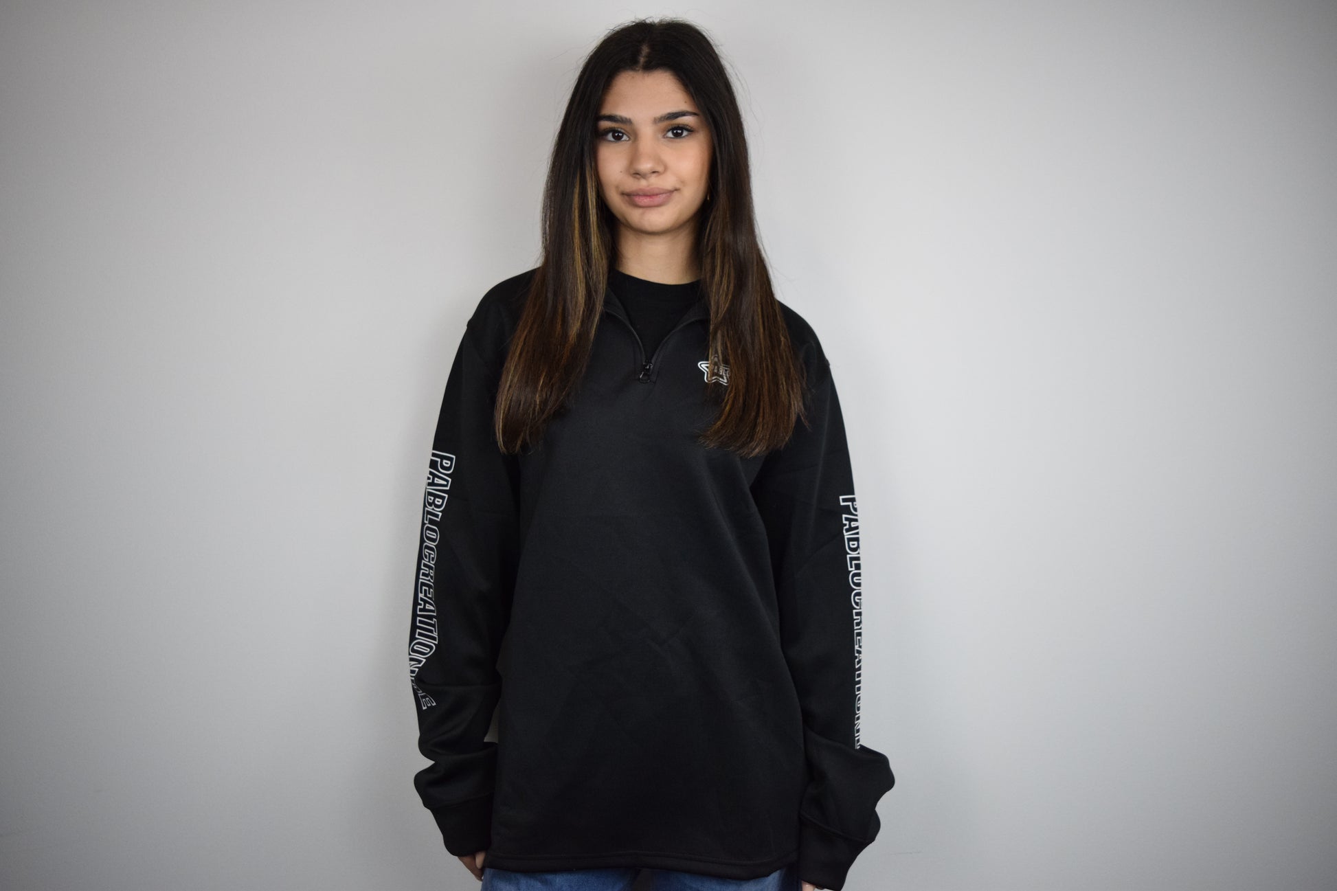 Training Half-Zipper Schwarz