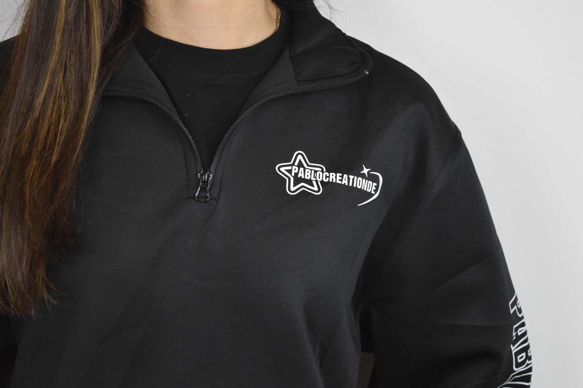 Training Half-Zipper Schwarz