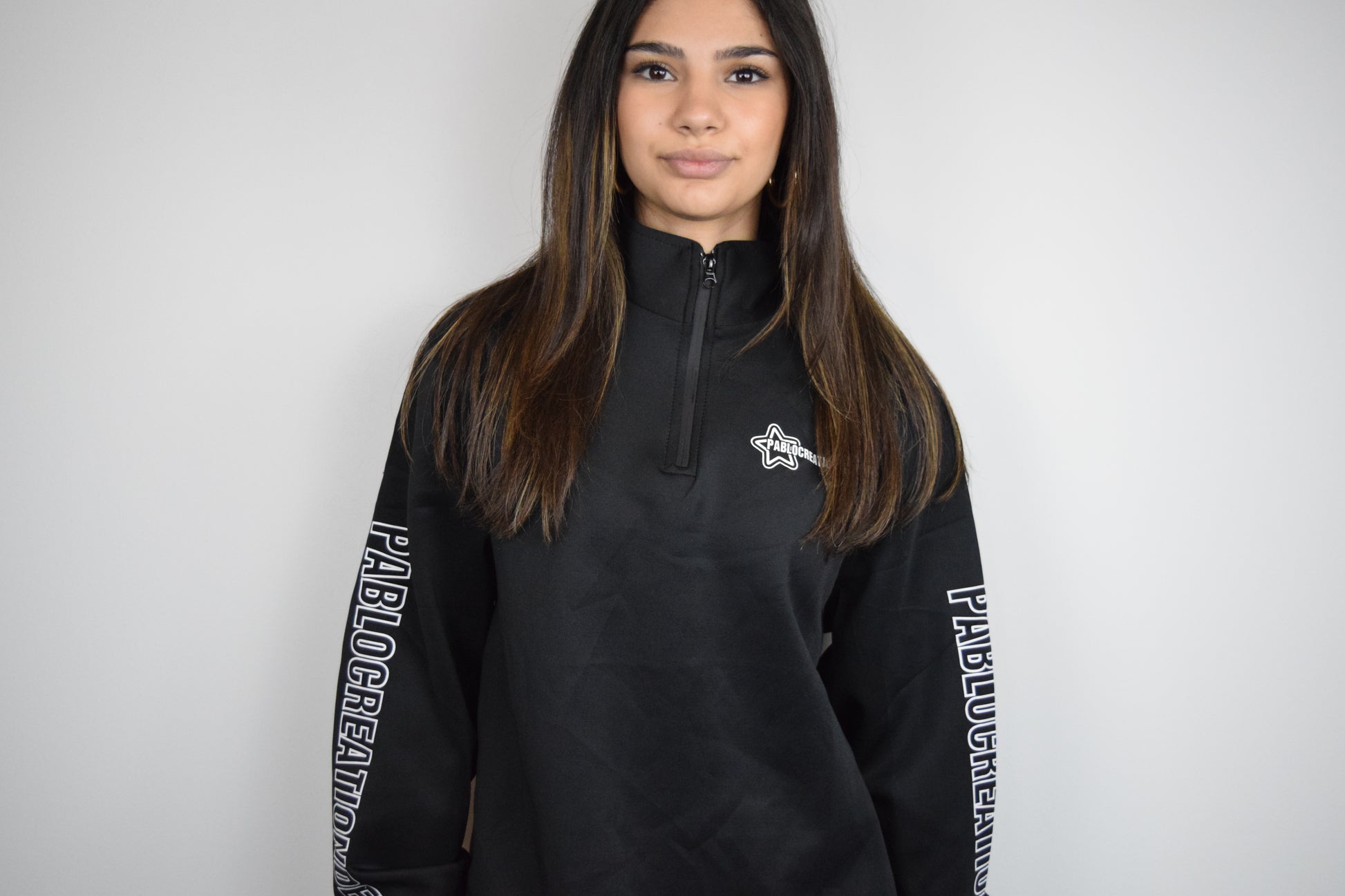 Training Half-Zipper Schwarz