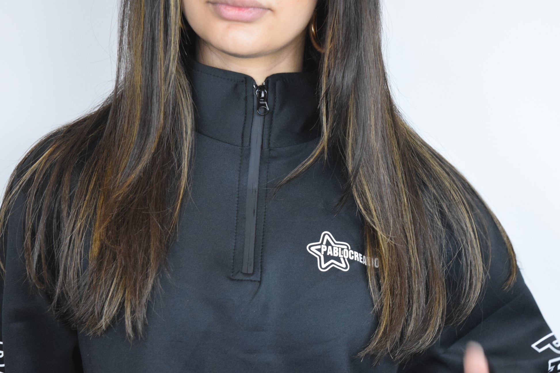 Training Half-Zipper Schwarz