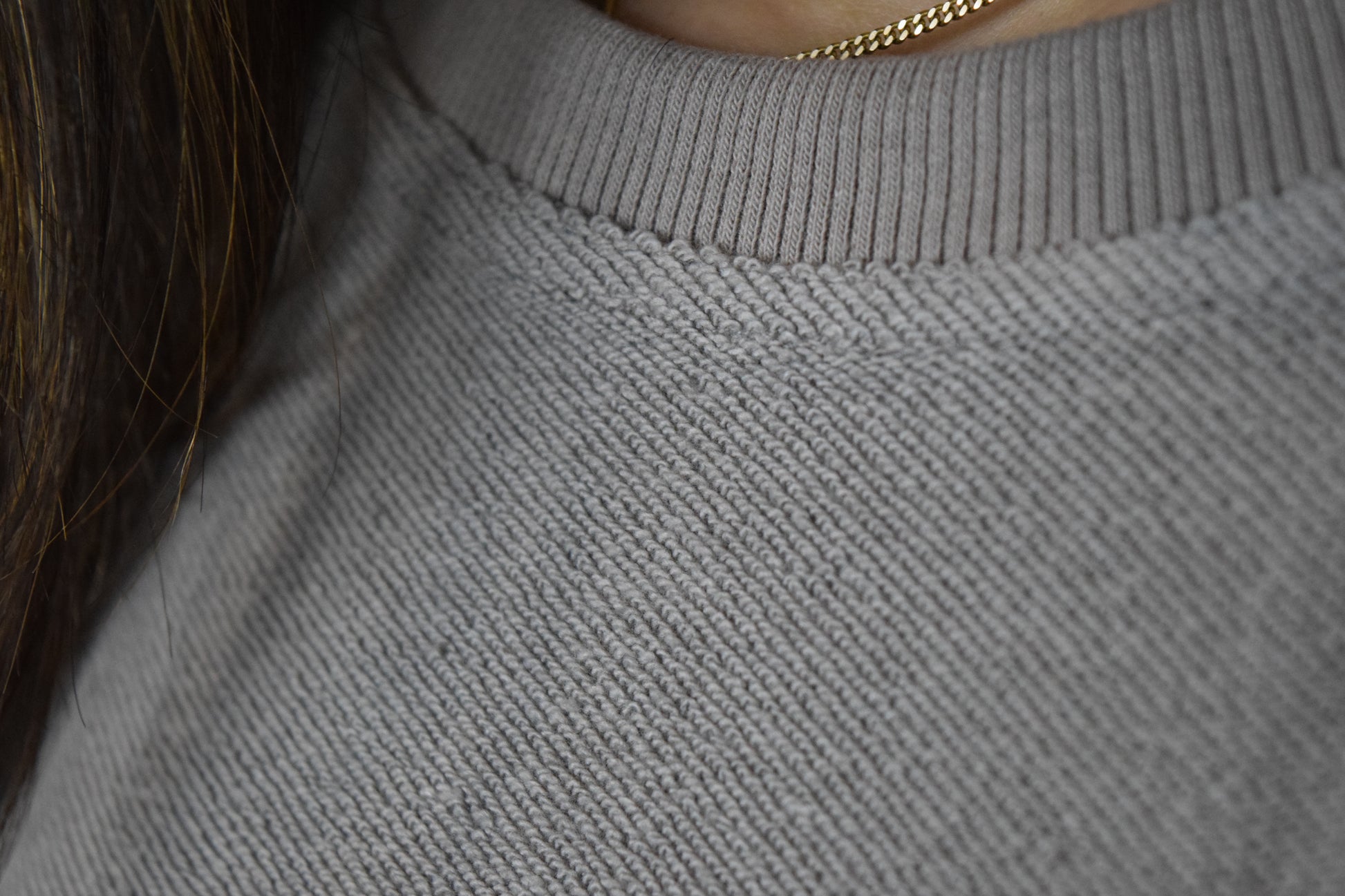 Frottee T-Shirt Grau